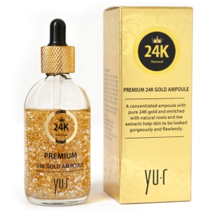 YU-R Премиальная сыворотка для лица с 24К золотом "Premium 24K Gold Ampoule", 100мл