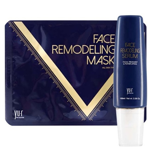 Yu-r Комплекс моделирования овала лица Face Remodeling Mask (Гель 100 мл + 8 нитевых масок)