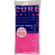 OH:E Мочалка для тела, средней жёсткости, "CURE series", розовая, 28 х 110 см